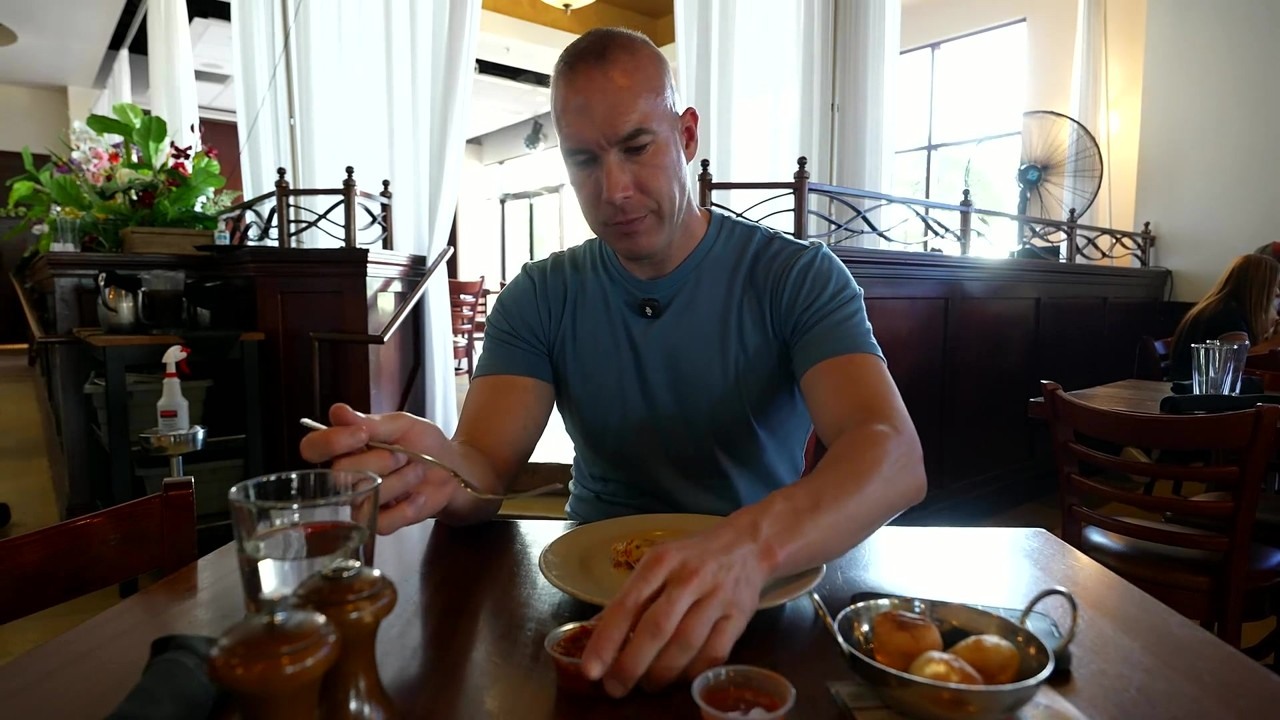 A Las Vegas restaurant serves weekend brunch with cheese bread
