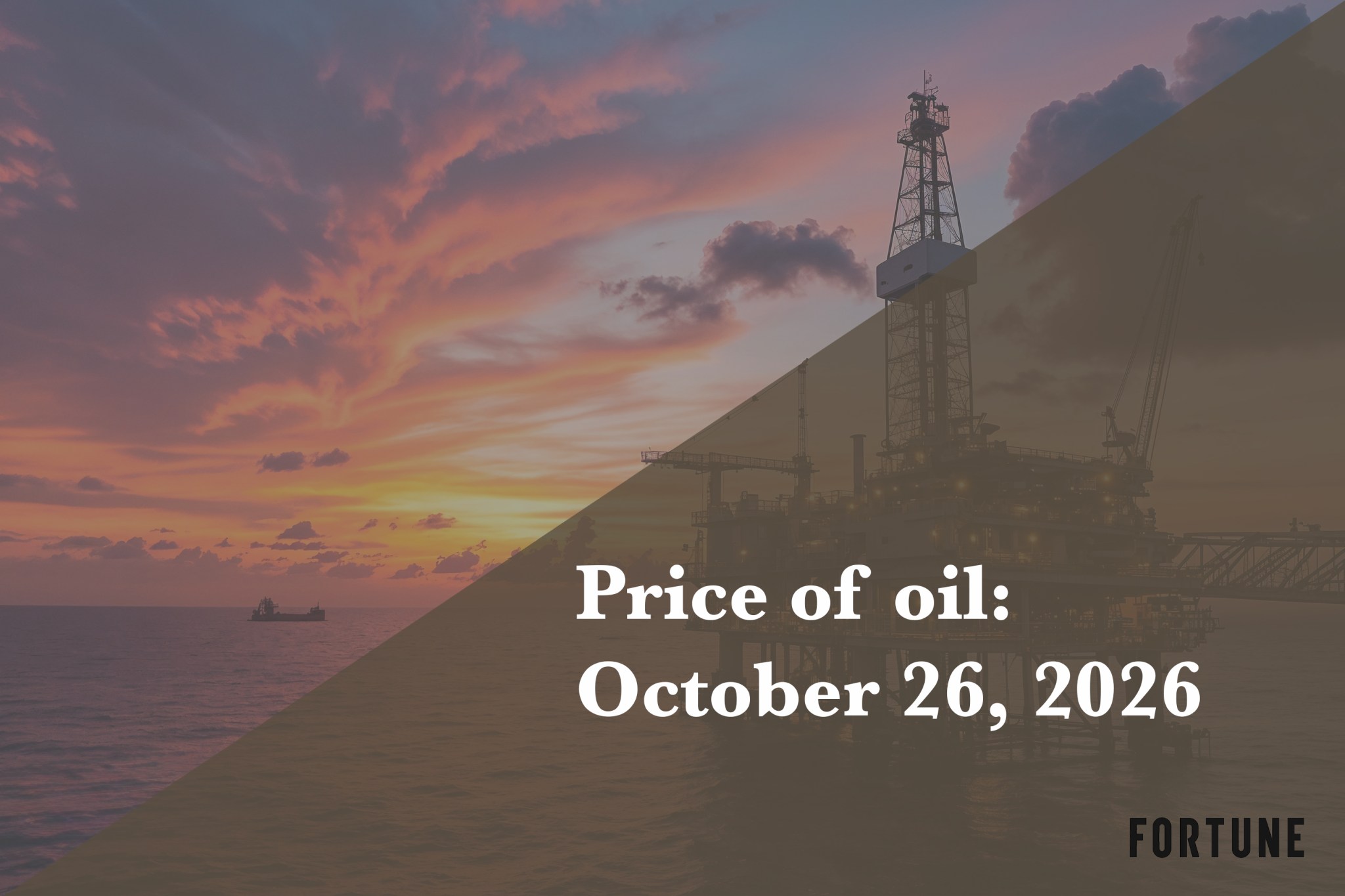 Current price of oil as of October 26, 2026