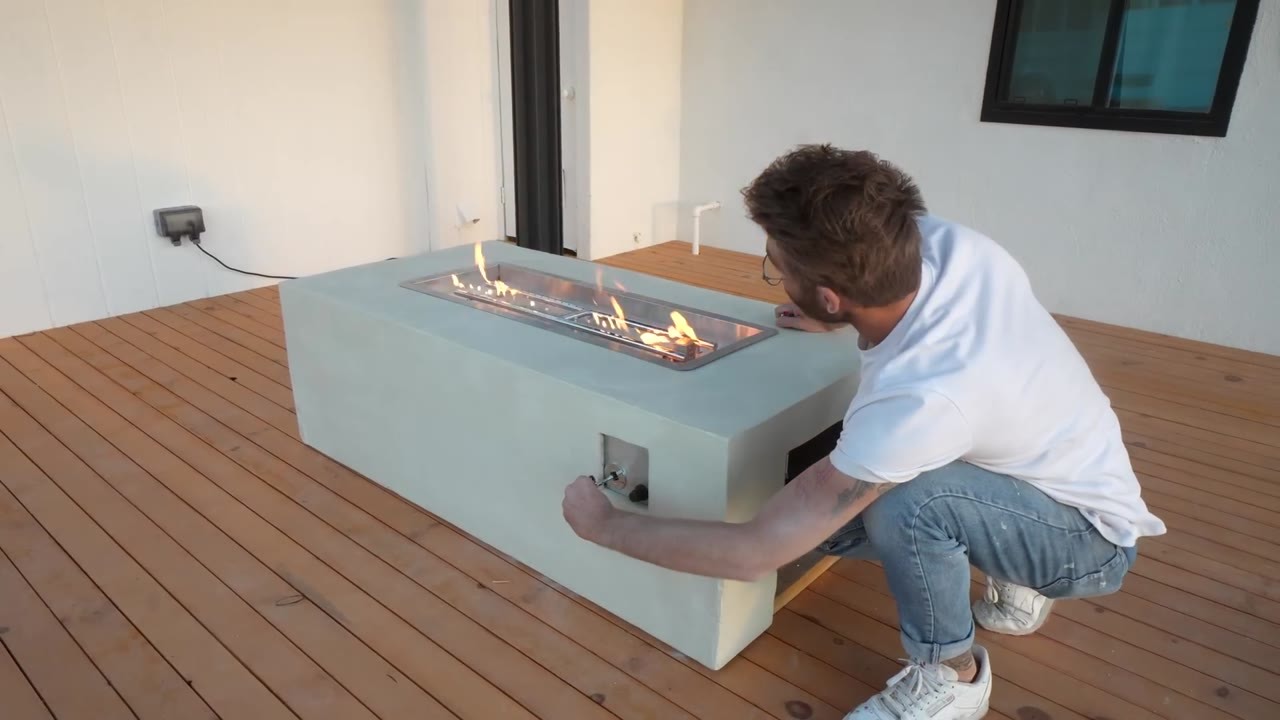 How to build a modern outdoor fire pit coffee table without pouring ...