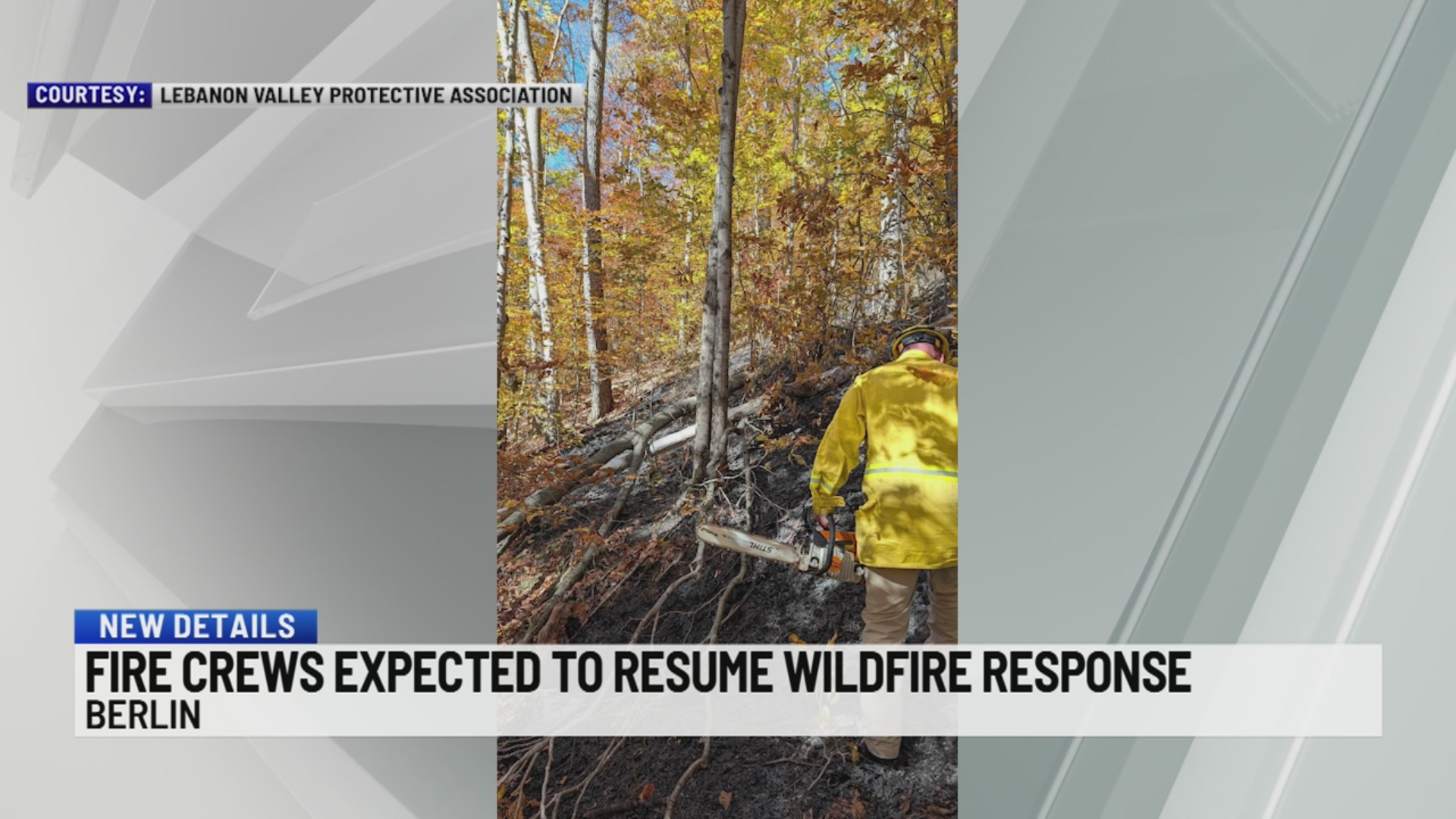 Crews expected to resume wildfire response in Berlin