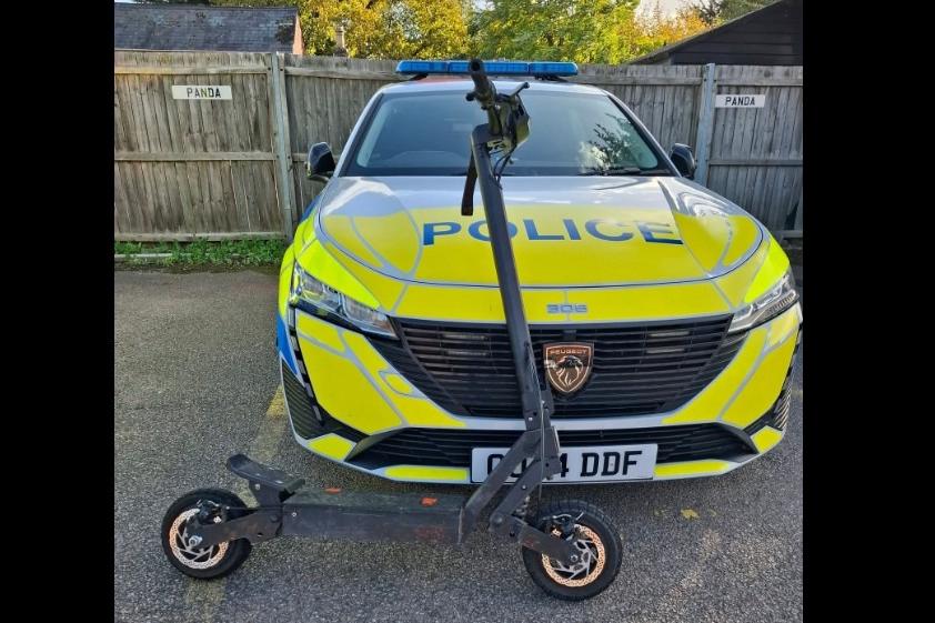 Police seize e-scooter after nuisance behaviour in Sandy
