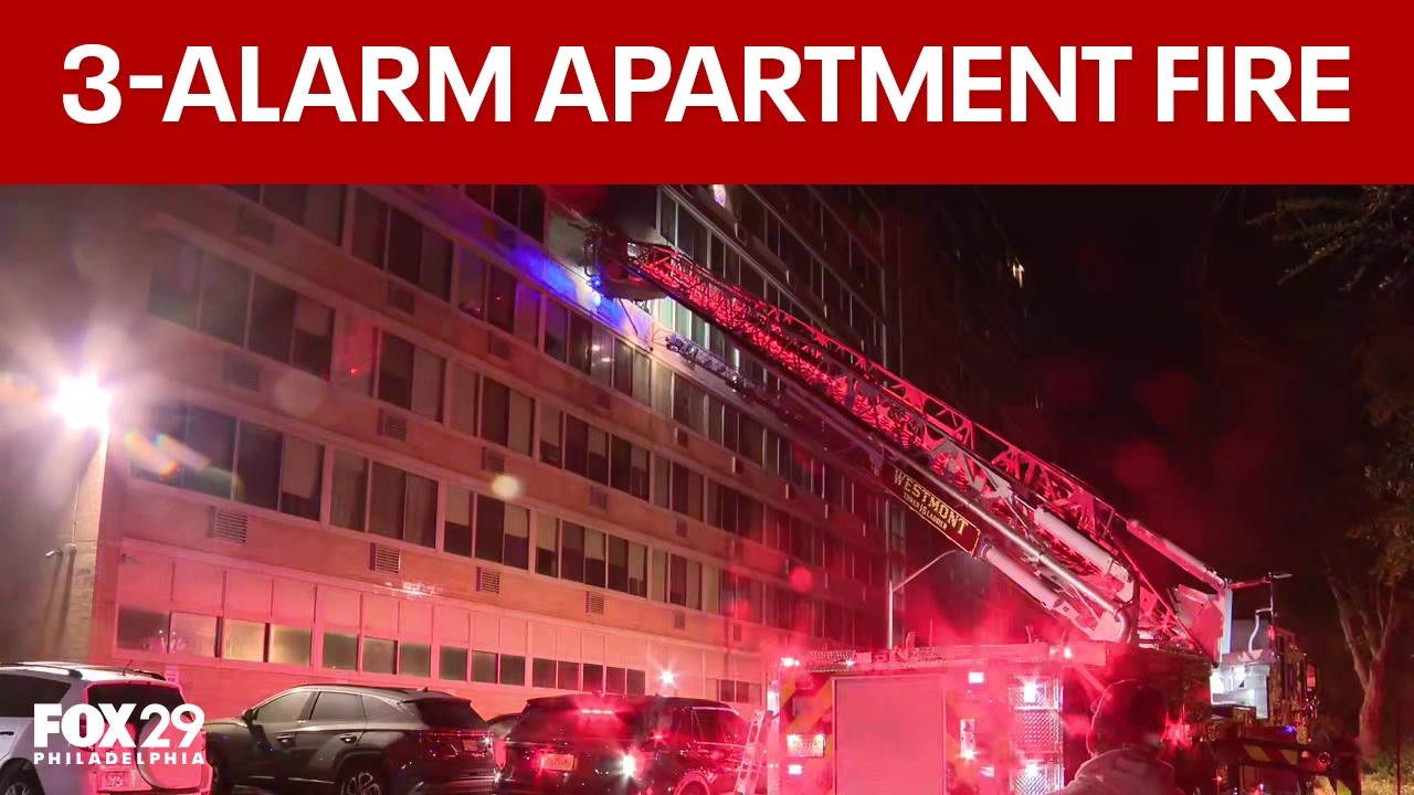 Dozens displaced after 3-alarm apartment fire in Camden County
