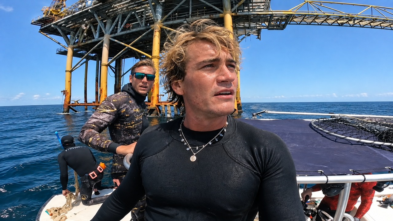 Spending the night on a rusty helipad in the middle of the ocean