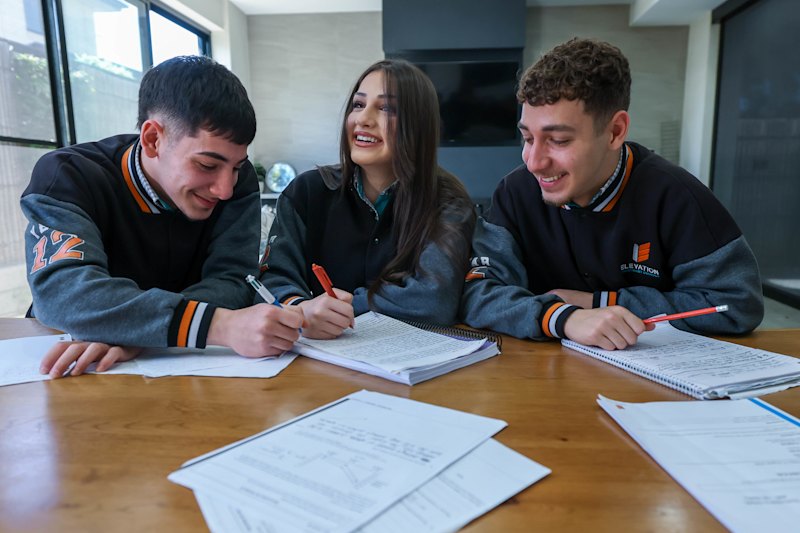 Three times the nerves, three times the support: The triplets sitting ...