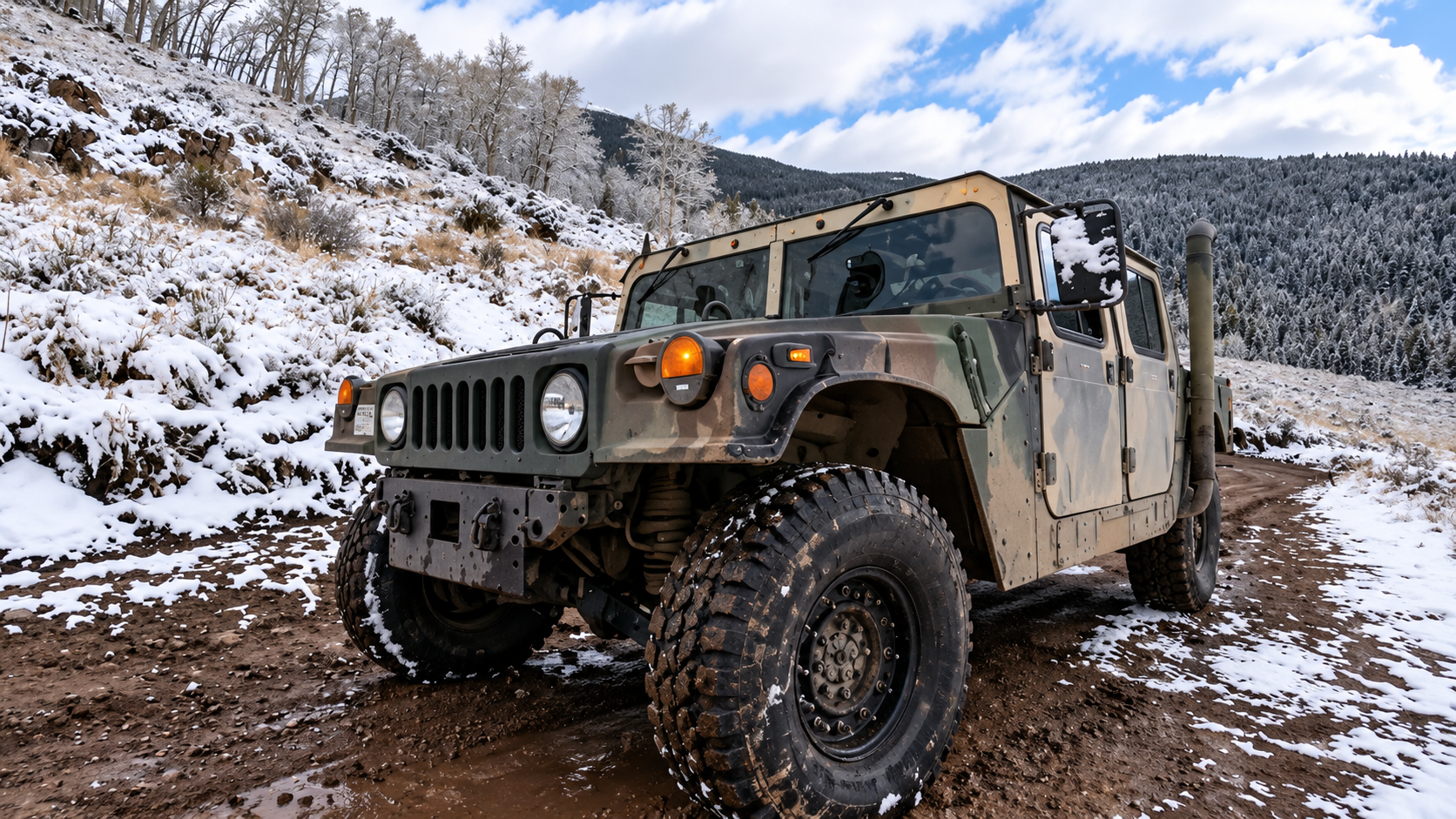 Military Humvee crossed the Rockies before running low on fuel near home