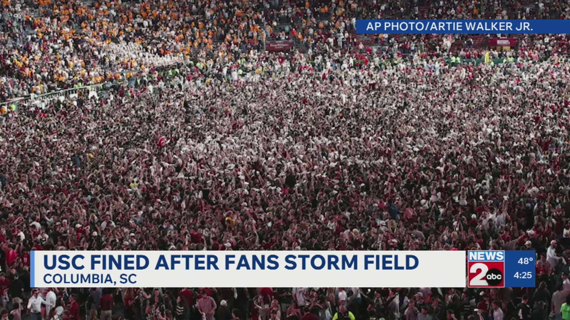 USC faces fine after Tennessee game field storming