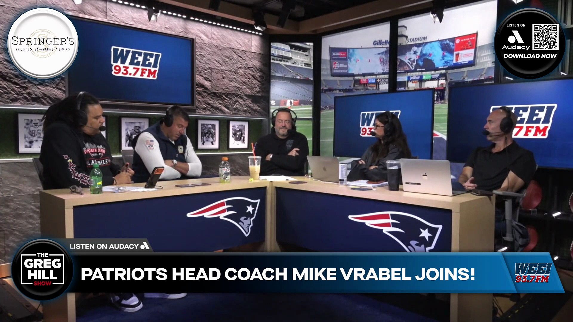 Patriots HC Mike Vrabel joins live at Gillette Stadium!