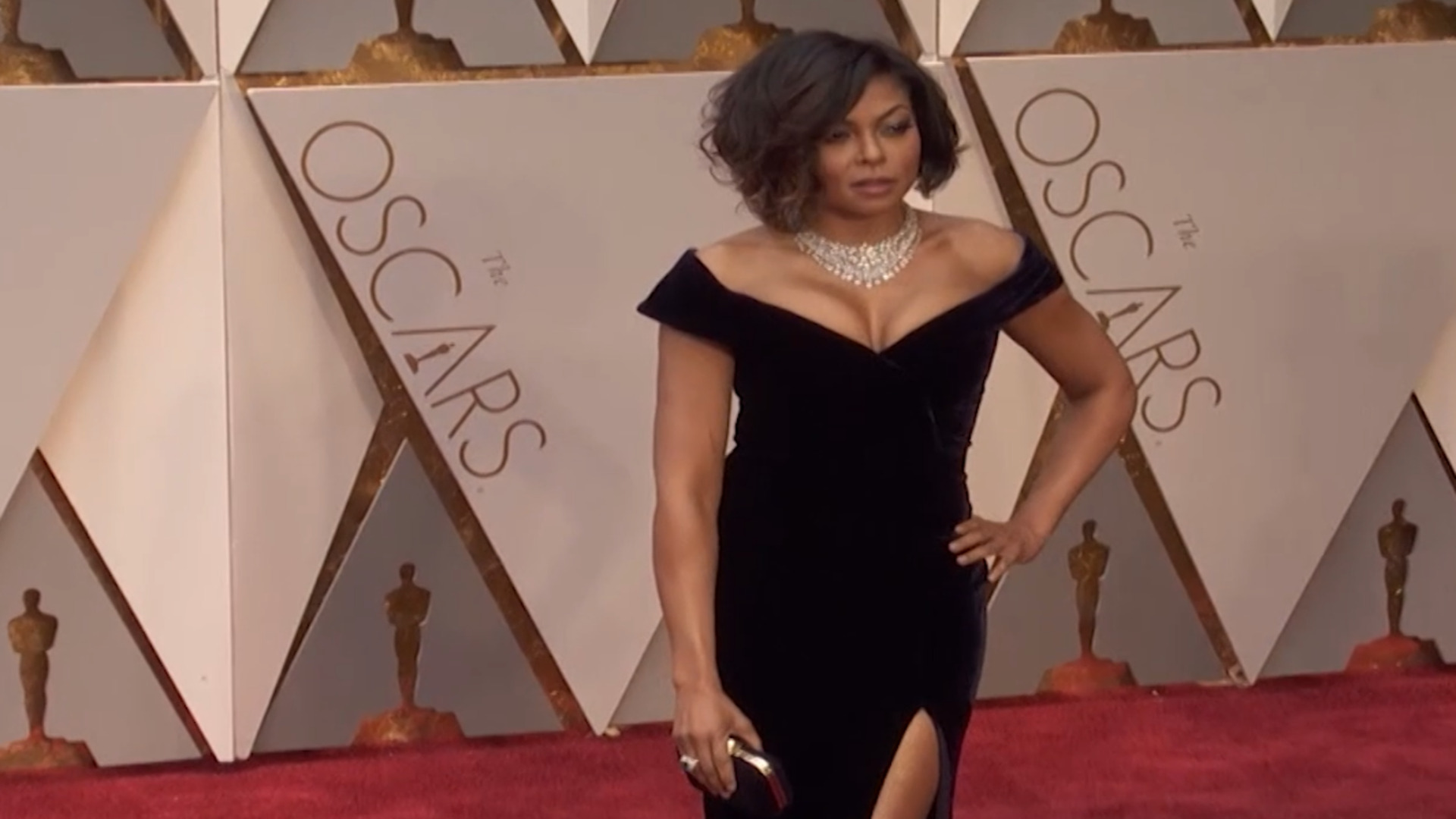 Taraji P Henson on the Oscars red carpet
