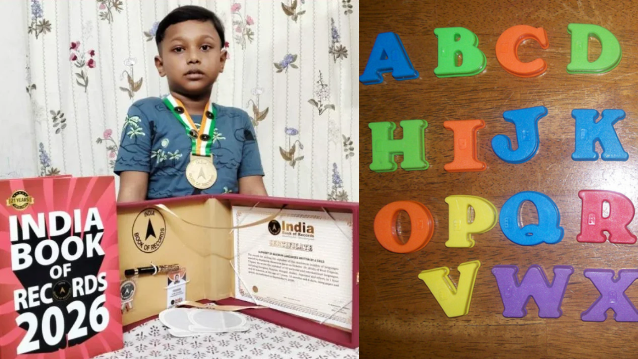 7-year-old Tripura boy writes alphabets of 30 languages in 93 minutes ...