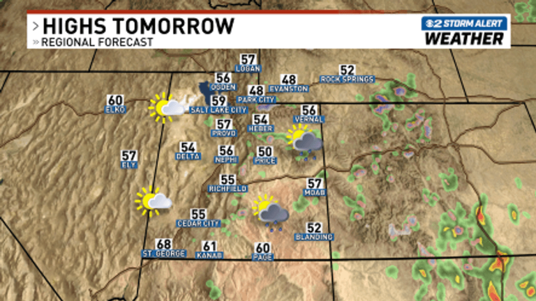 Utah warms Monday before cool front brings showers to northern Utah