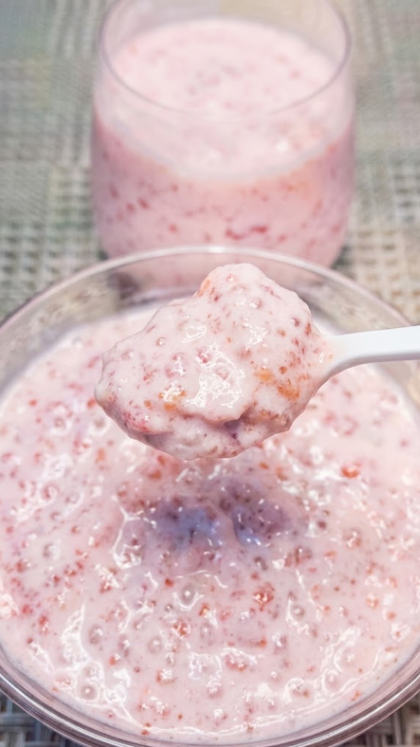 How to make strawberry tapioca with fresh strawberries