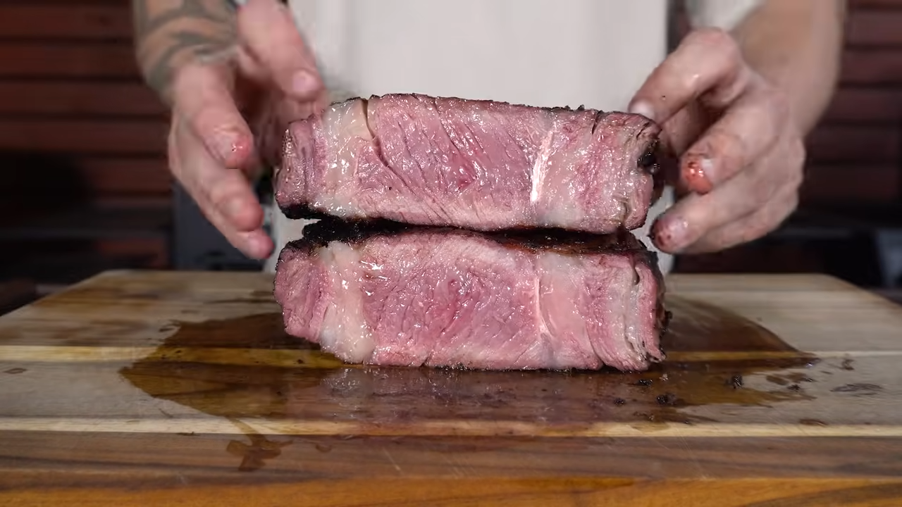 How smoking a ribeye before searing cooks it evenly