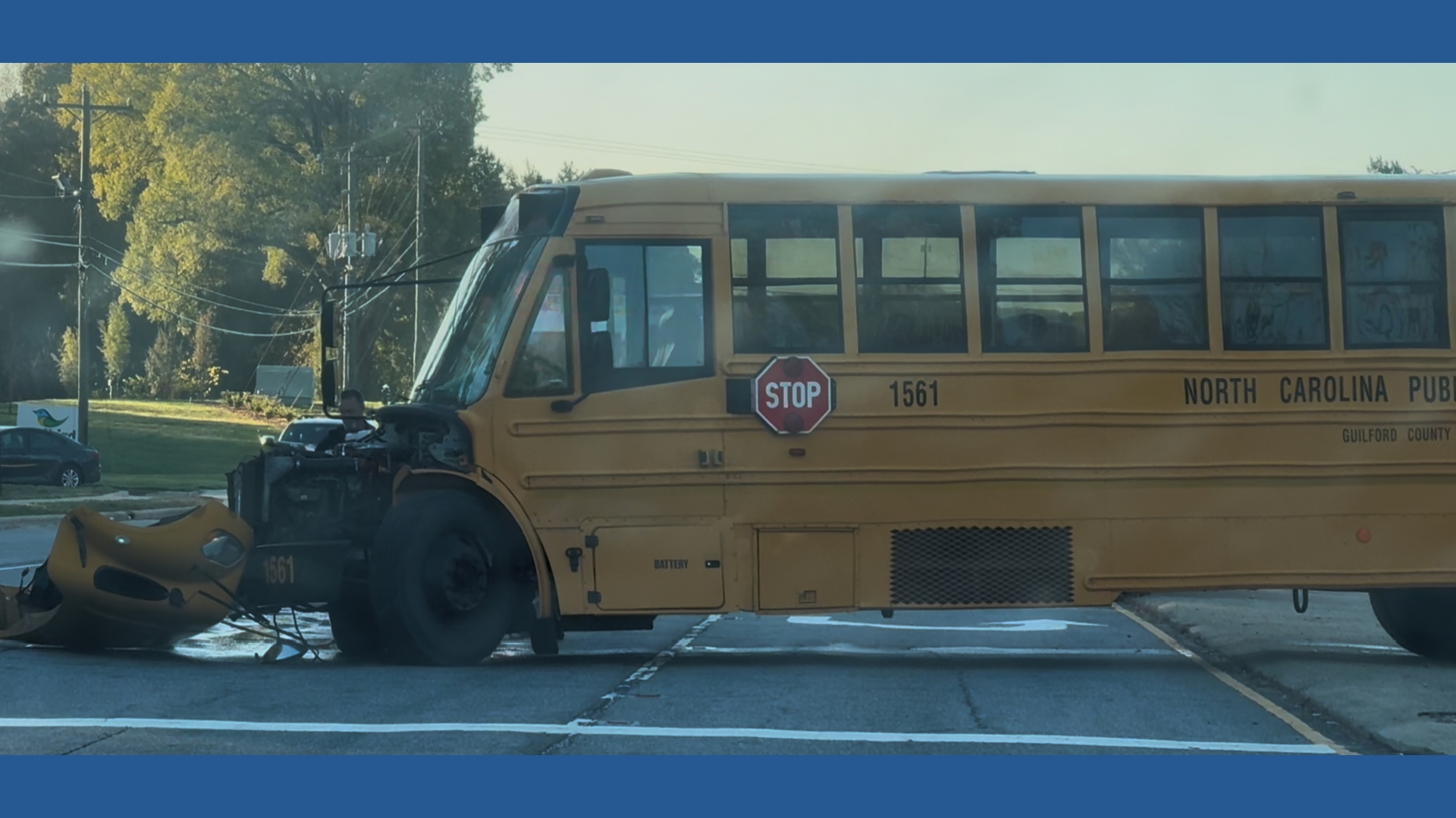 Crash involving Guilford County Schools bus