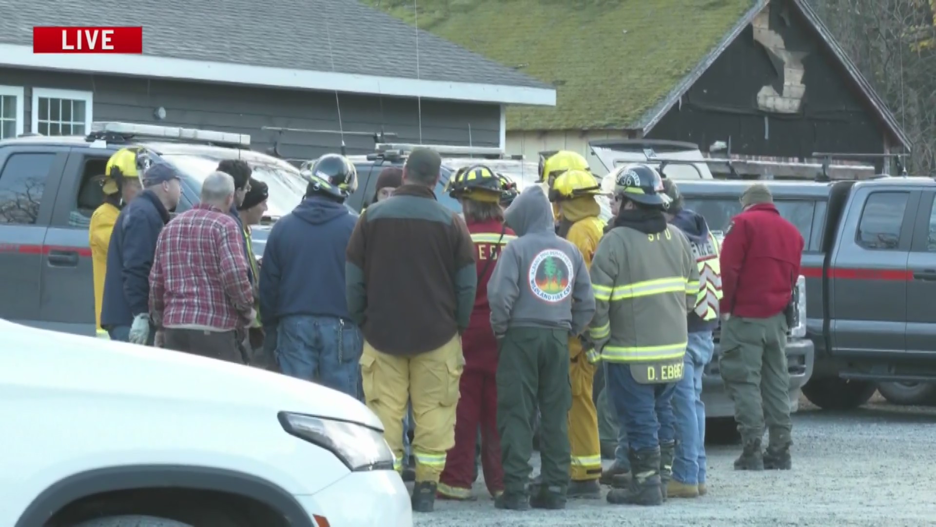 Crews meeting to tackle brush fire in Berlin