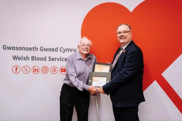 83-year-old donor gives final blood after his donations helped nearly ...