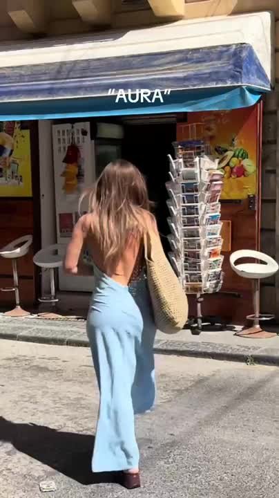 Woman falls while walking down flight of stairs