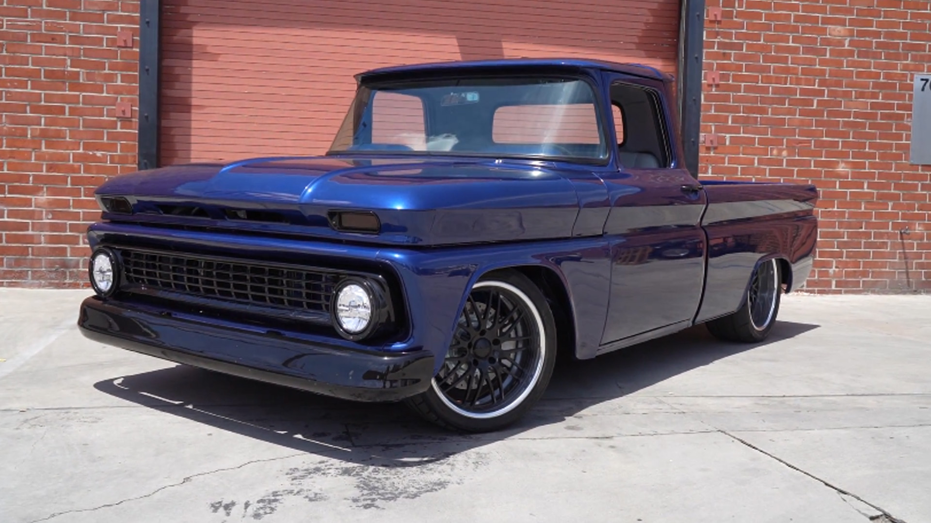 What makes this garage built Chevy C10 stand out?