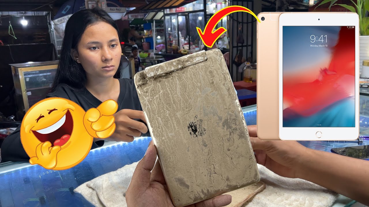 Restore Broken iPad mini 3 Buried in the Mud || Restoration Destroyed ...