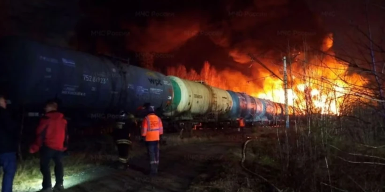 39 freight cars derail near Russia’s Yekaterinburg, igniting seven fuel ...
