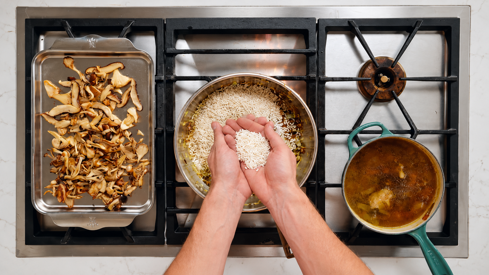 The key to creamy homemade risotto is knowing when to stop cooking