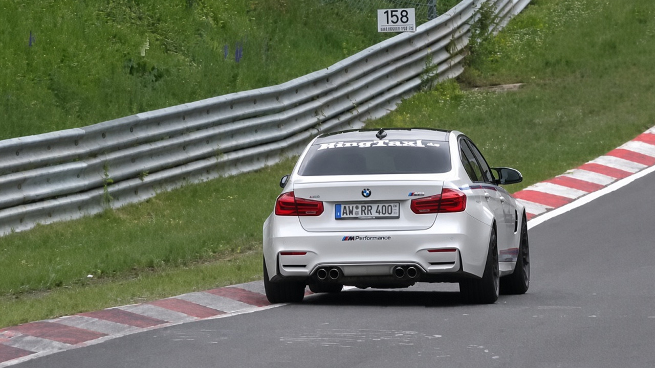 Tense close call as BMW M3 ring taxi pushes track limits