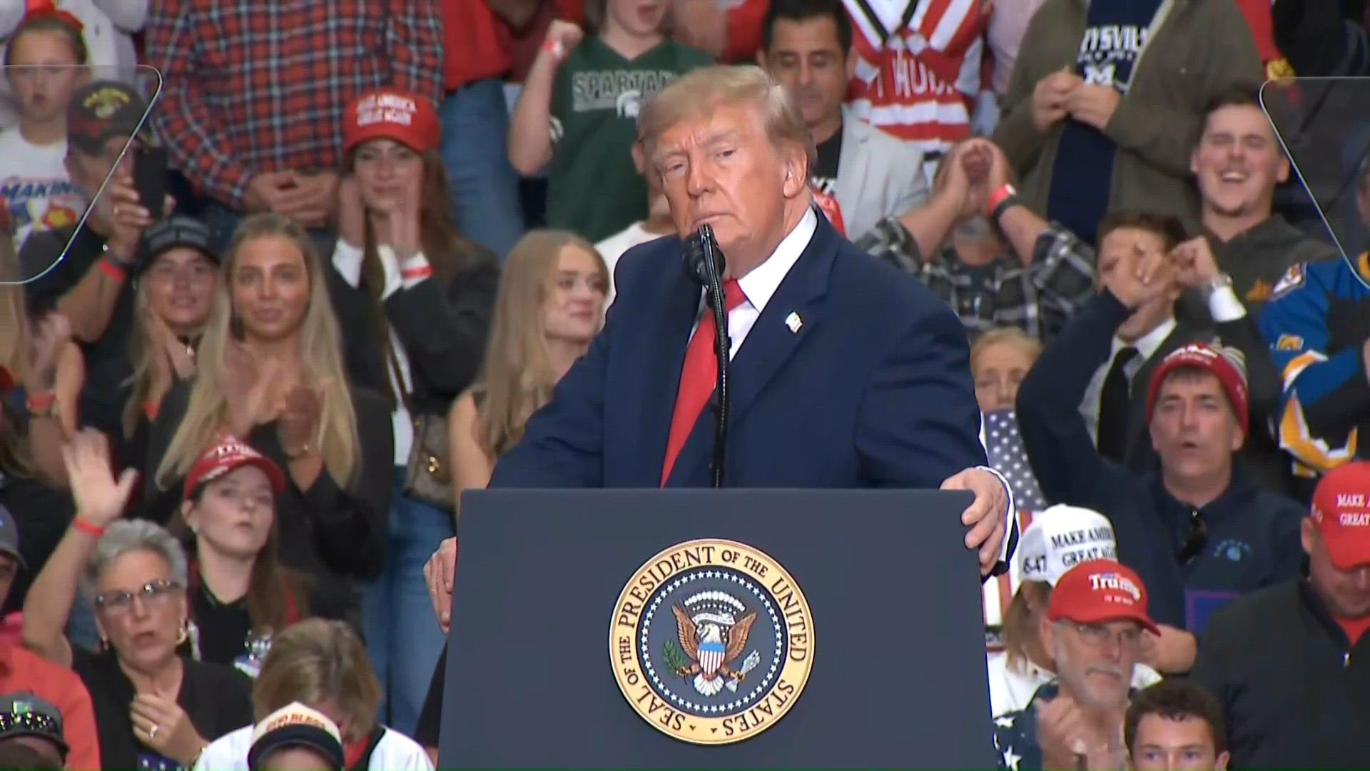 President Trump continues midterm campaign tour for Senate