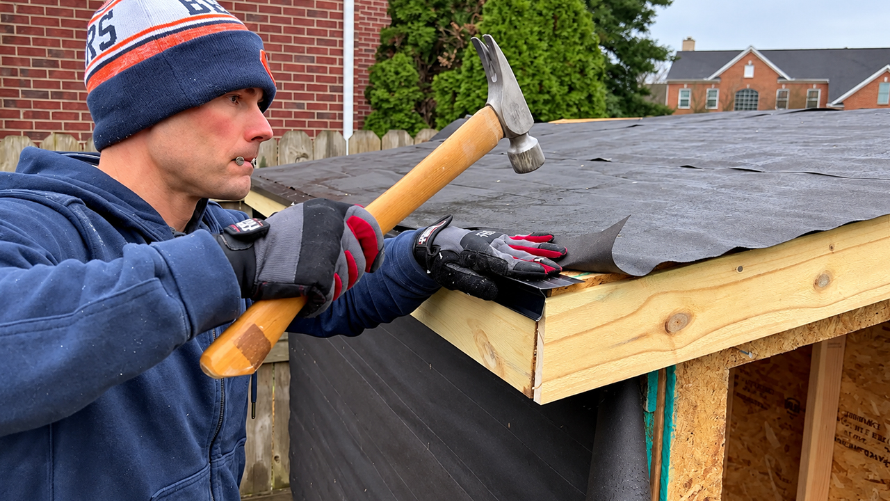 How to frame and shingle an easy shed roof