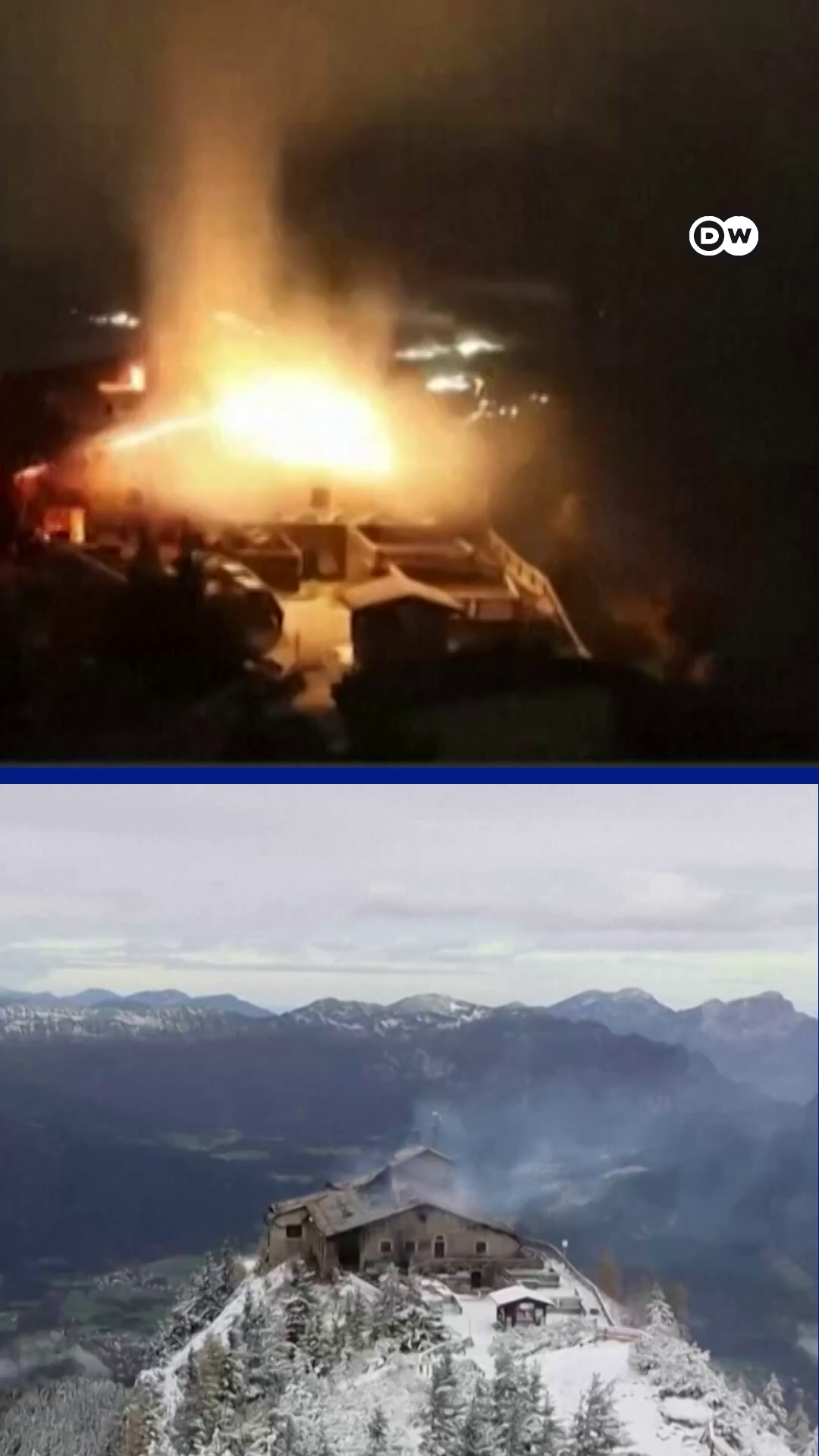 Fire engulfs Hitler's Eagle's Nest retreat