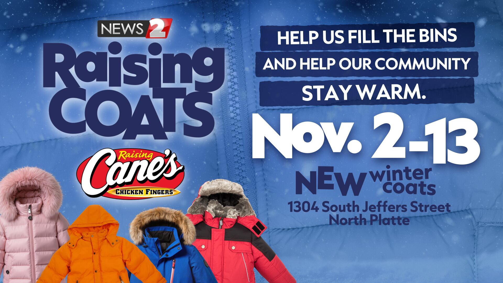 Raising Cane’s, News 2 to host Raising Coats with Raising Cane’s coat ...