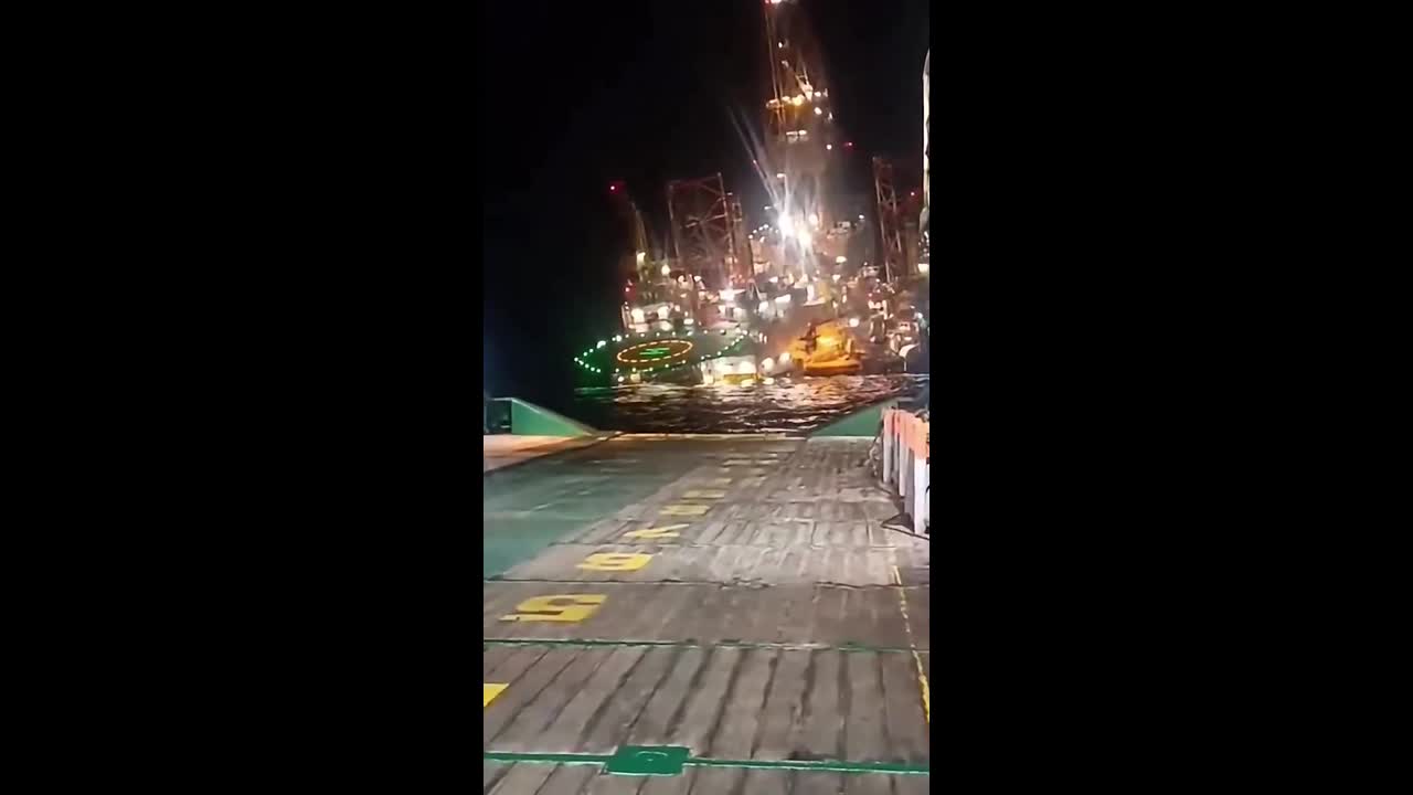 Offshore oil drilling platform sinks off the coast of Gabon