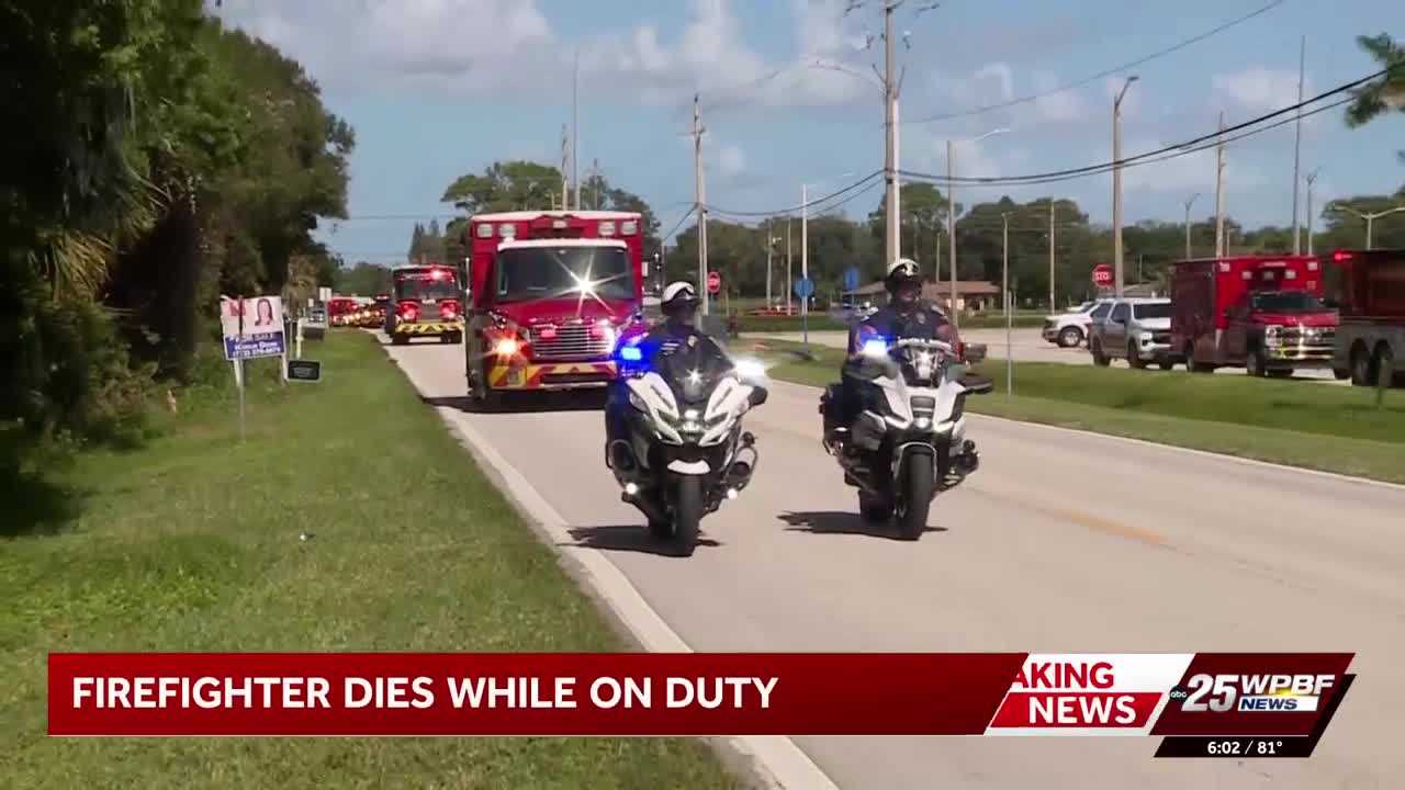 St. Lucie County firefighter paramedic Austin Hodge honored with procession