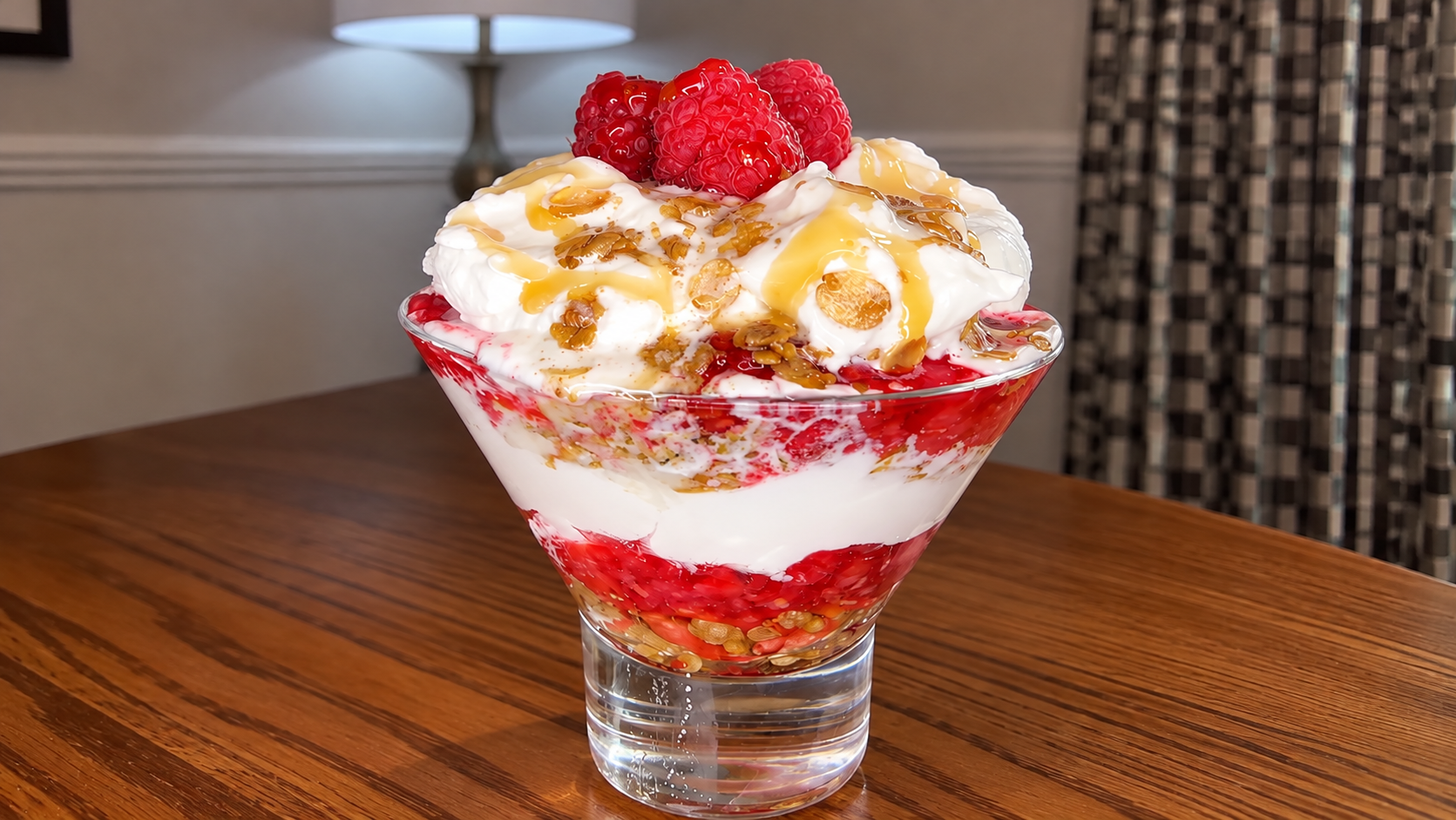 Scottish cranachan combines cream, raspberries, toasted oats, and whisky
