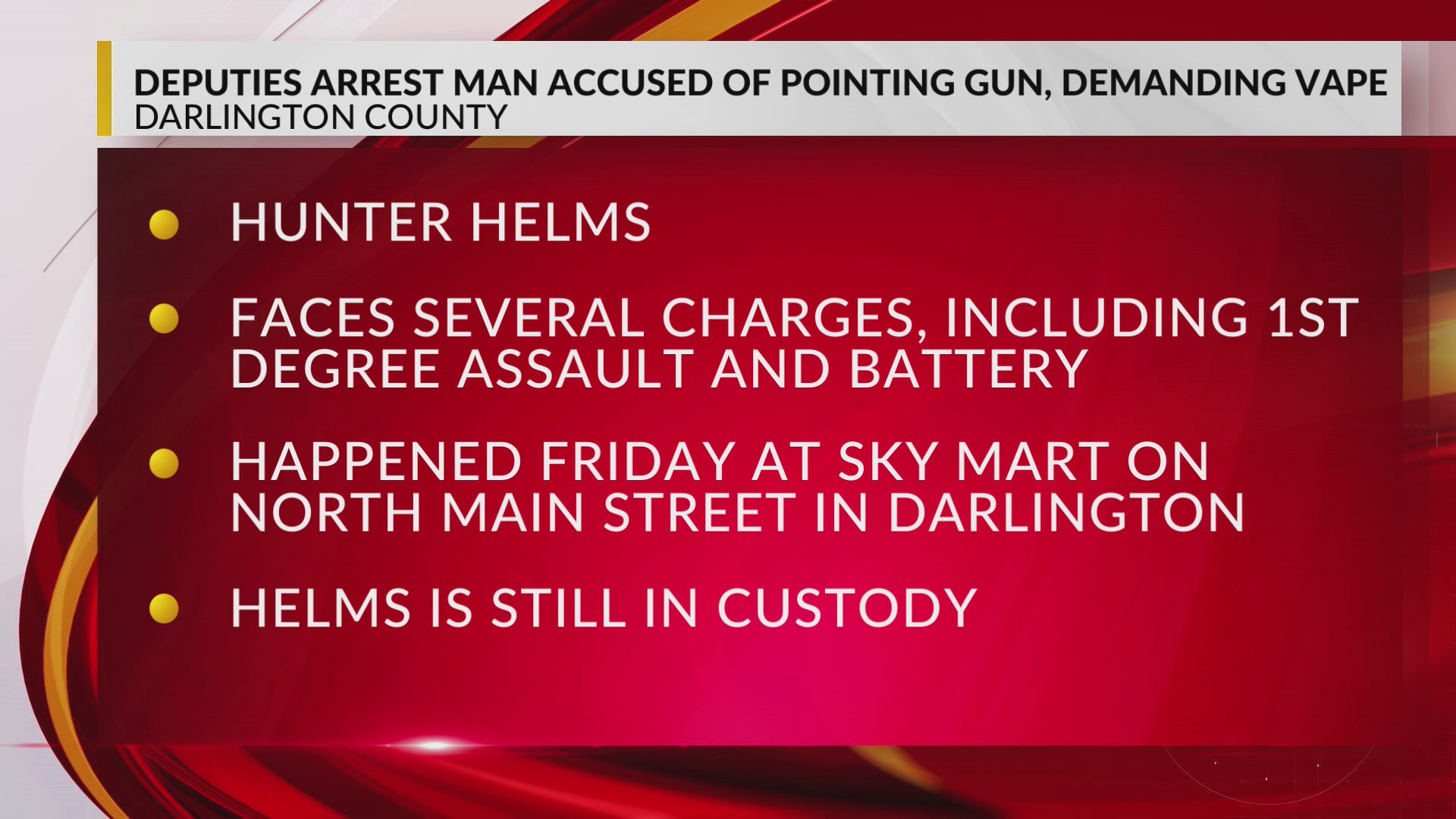 Darlington County deputies arrest man accused of brandishing gun ...