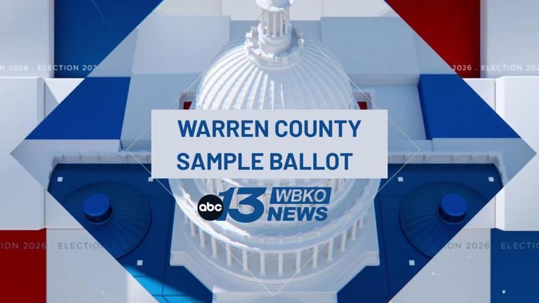 What the sample ballot looks like for Warren County, Kentucky