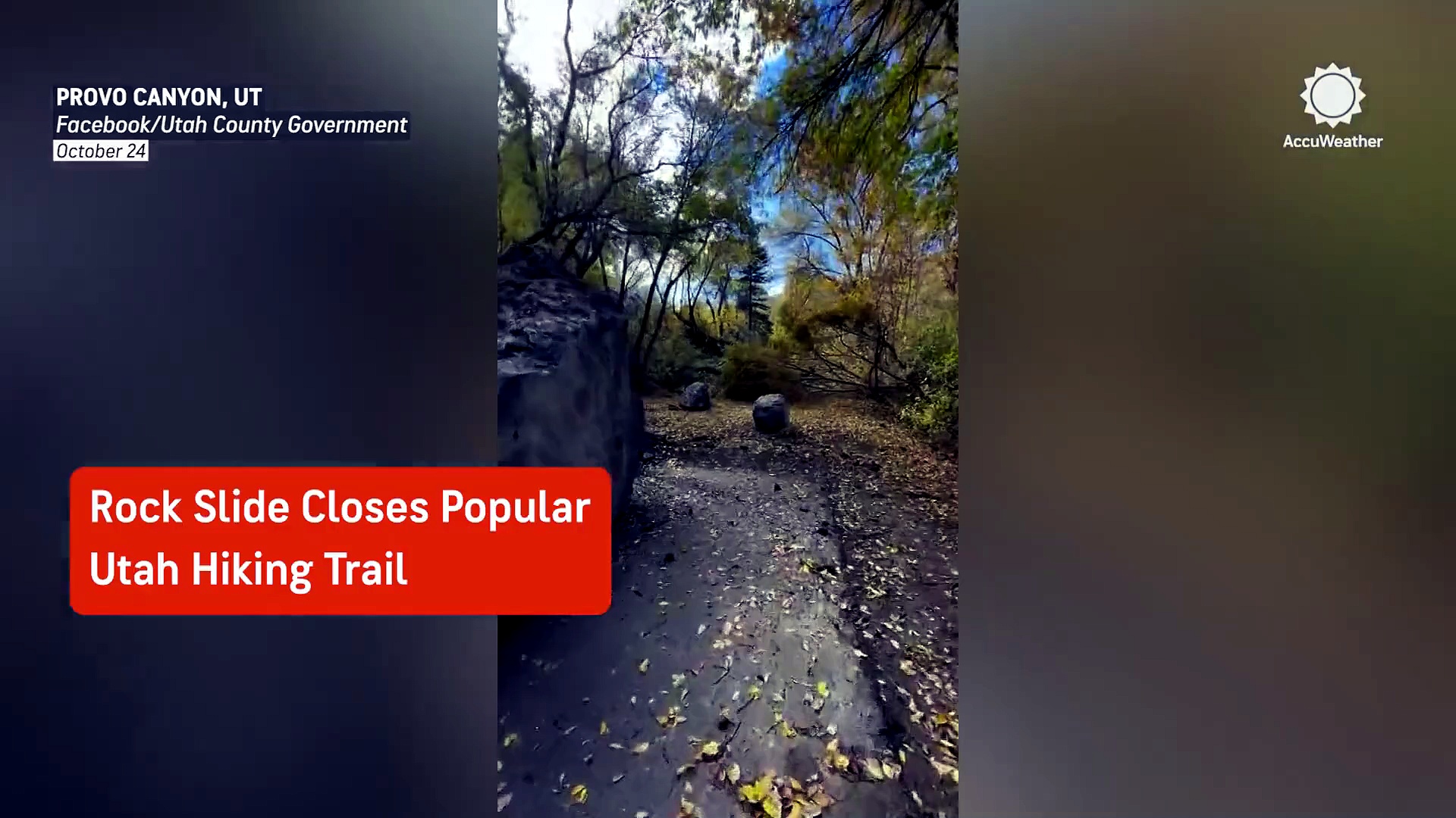 Rock slide closes popular hiking trail in Utah