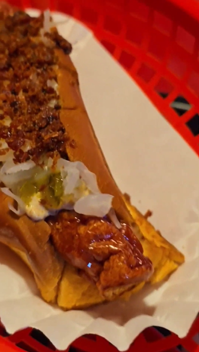 Trying grilled hot dogs in New York City
