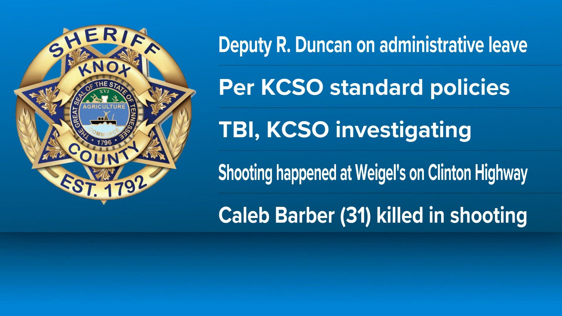 KCSO identifies officer who shot and killed a man at a Clinton Highway ...
