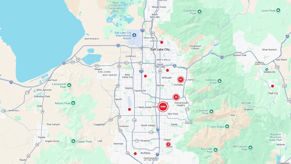 More than 6,000 homes, businesses lose power in Salt Lake County