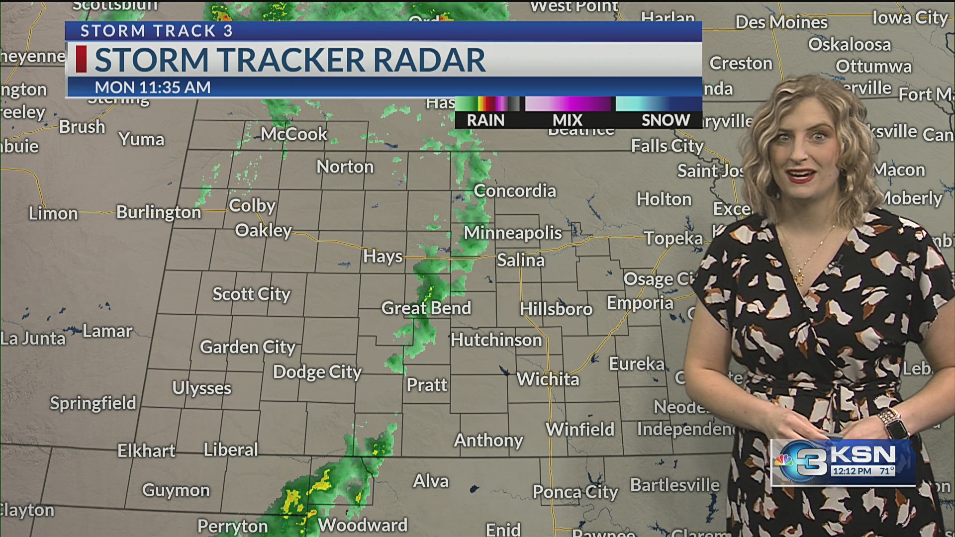 Monday afternoon forecast