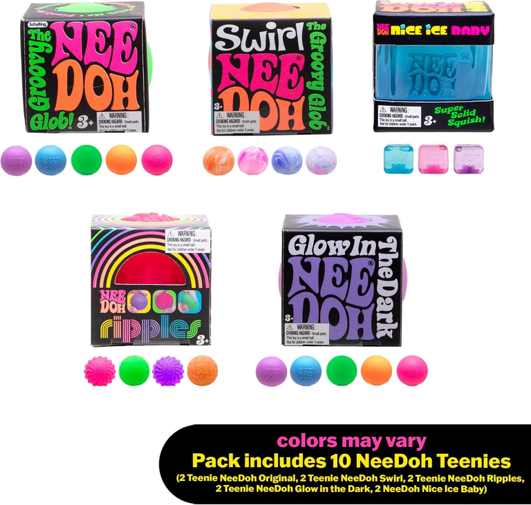 The hard-to-find NeeDoh Teenie 10-pack is available on Amazon today
