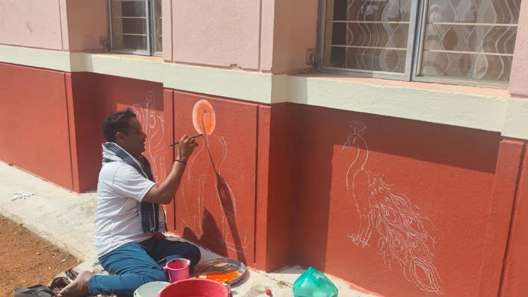 Karnataka teacher uses own money to transform school walls during ...