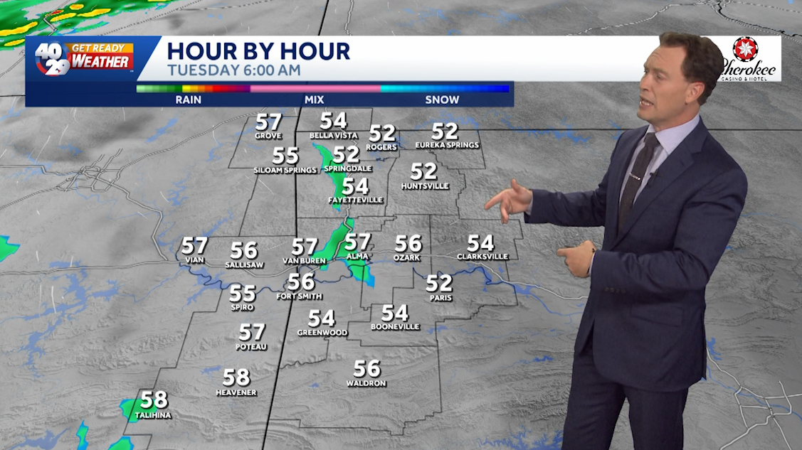 Cloud cover, lower temps on Tuesday