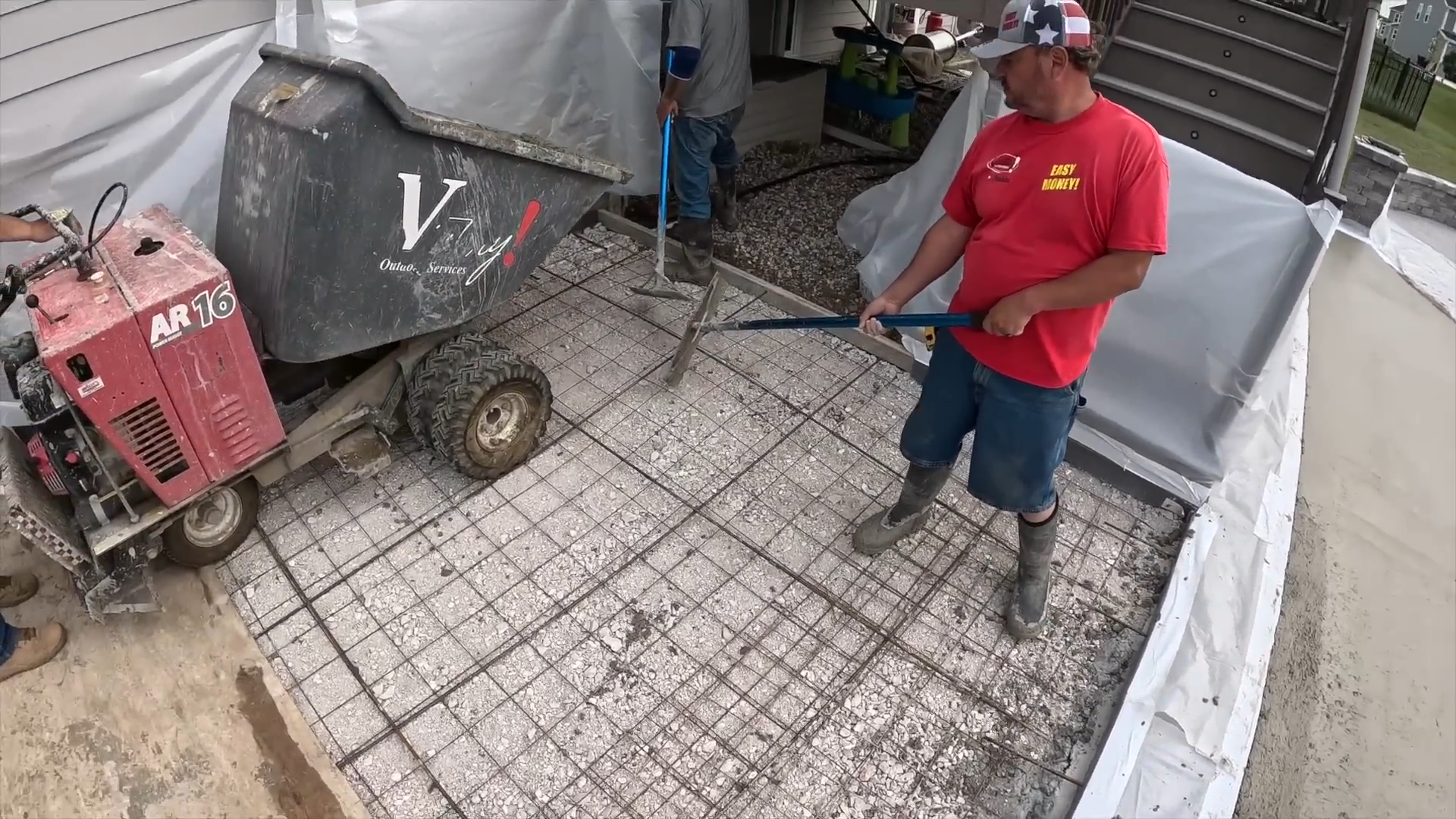 Finishing the patio and celebrating Ray Day