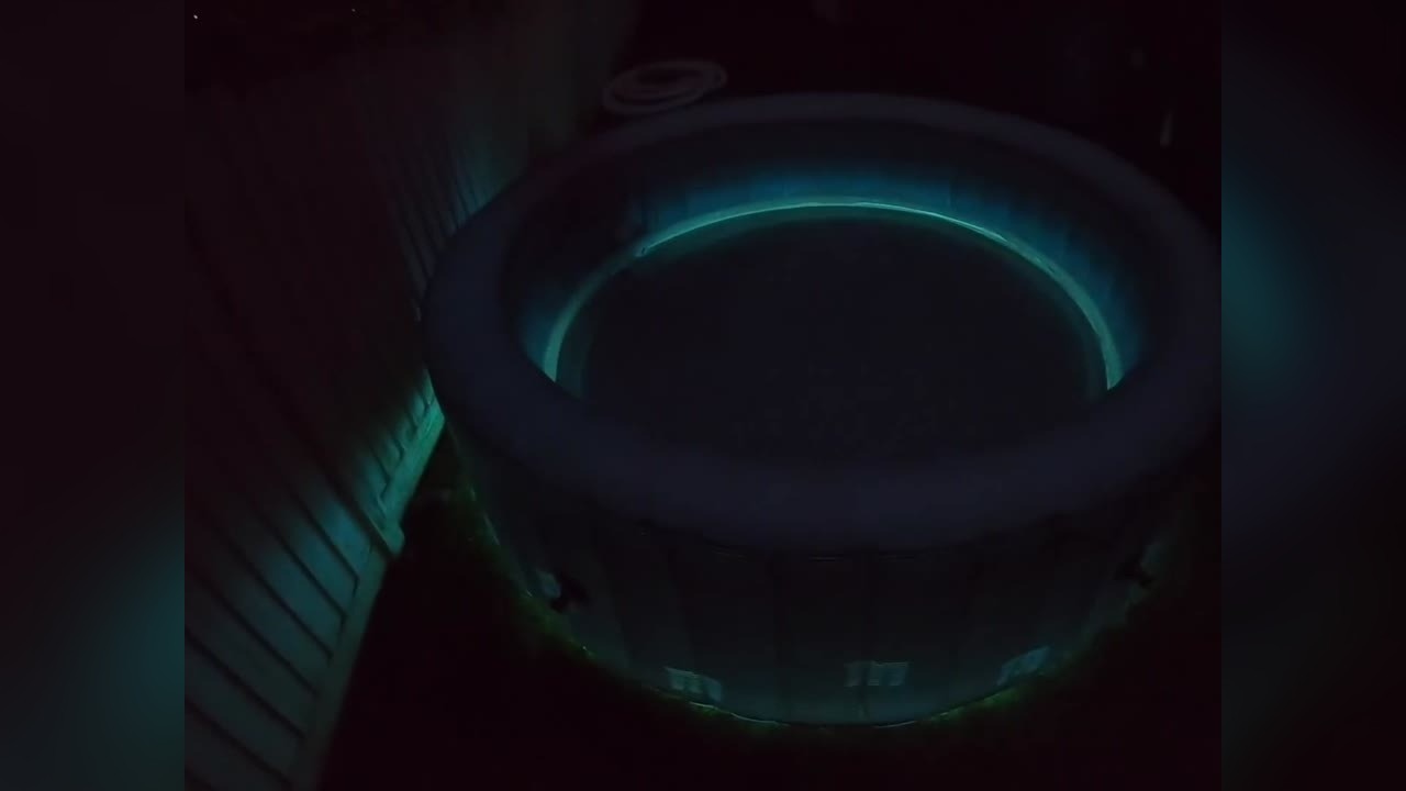 This inflatable hot tub looks like a luxury jacuzzi at night — but how ...