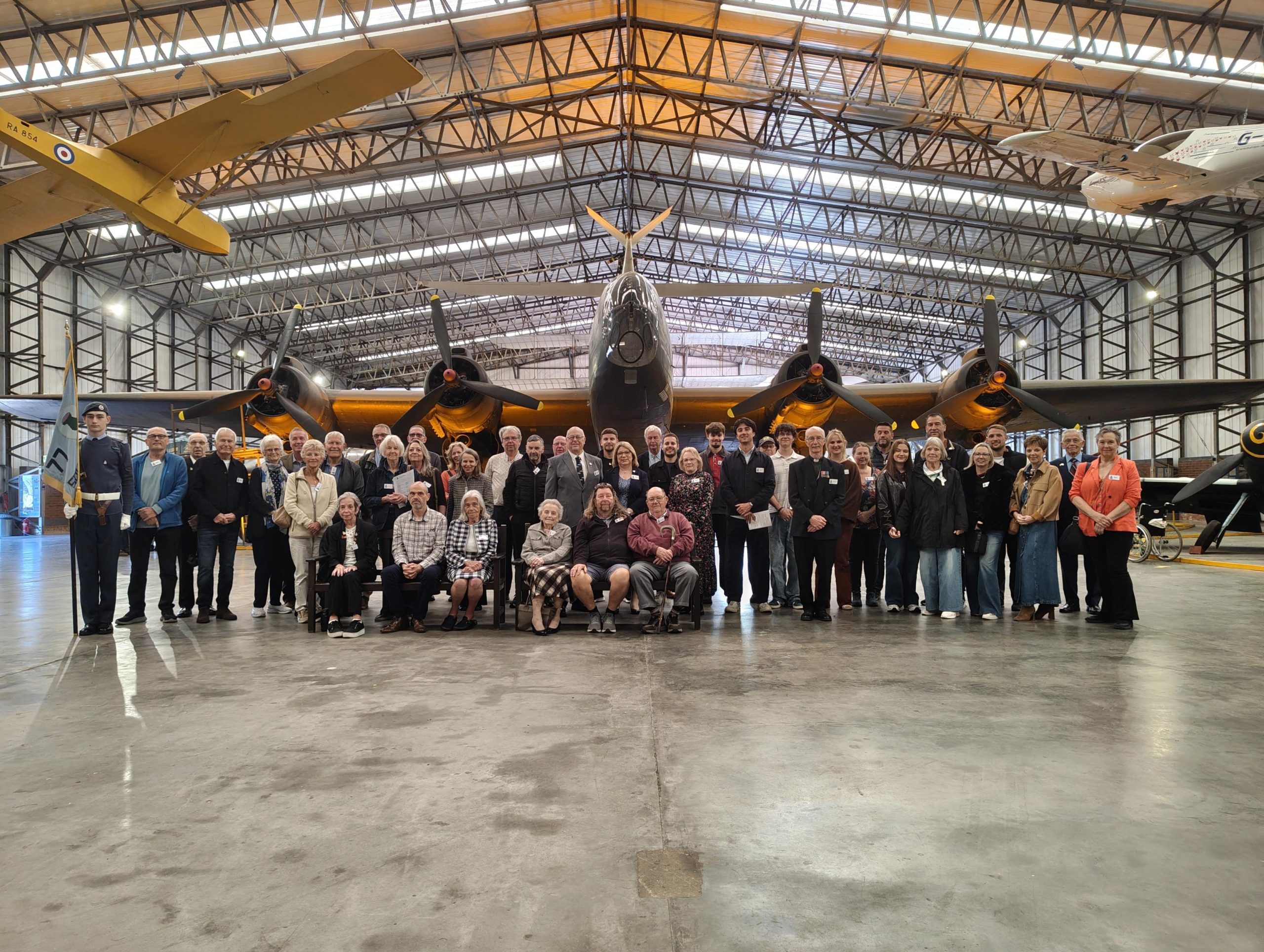 Yorkshire Air Museum welcomes descendants of WWII RAF 77 Squadron veterans