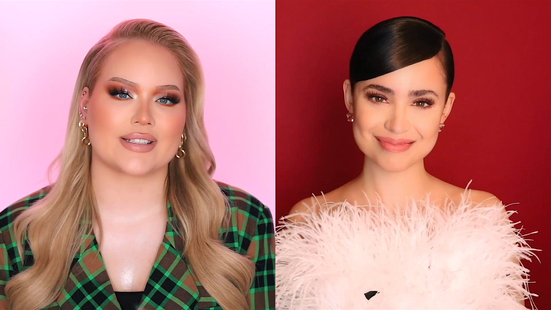 Sofia Carson shows NikkieTutorials her Revlon lipstick line