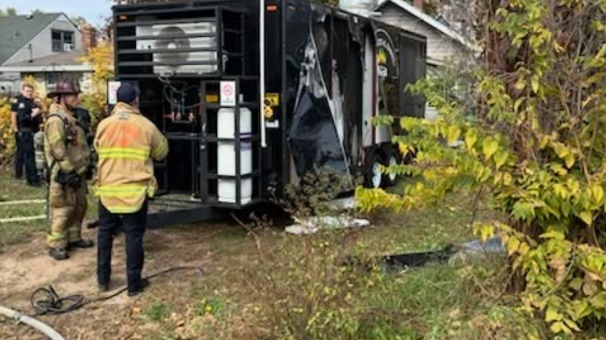 Recently sold food truck catches fire after possible propane explosion ...