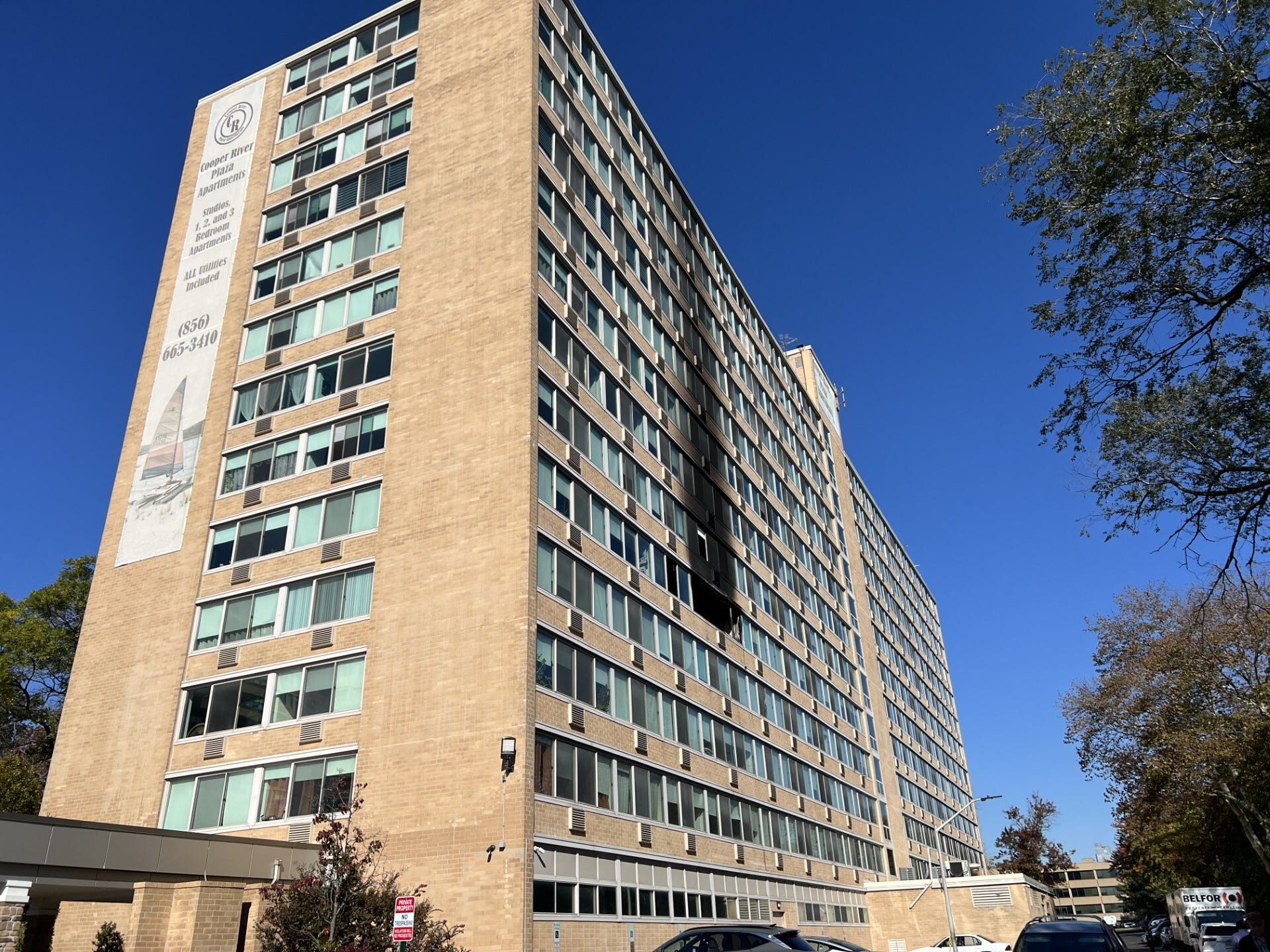 Woman injured after jumping from burning apartment in Pennsauken