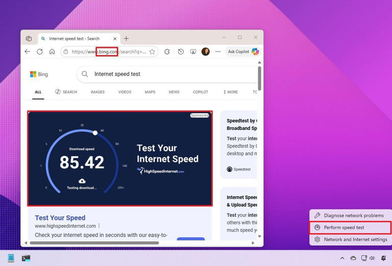Microsoft updates Windows 11 speed test to work without opening Bing