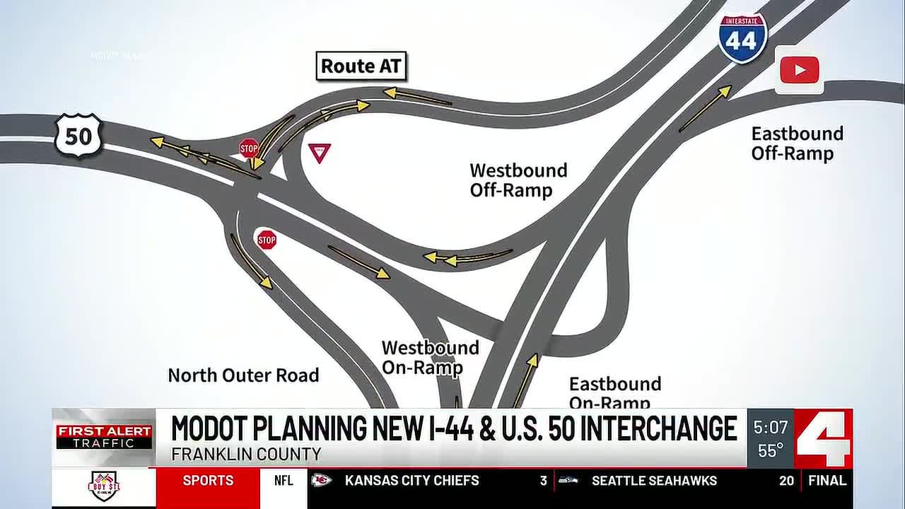 Changes coming to Interstate 44 interchange at Route AT/US 50